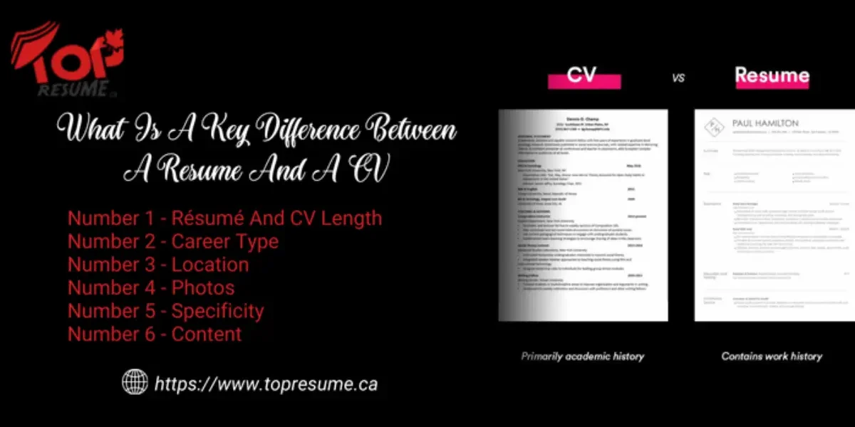 Key Difference Between A Resume And A CV